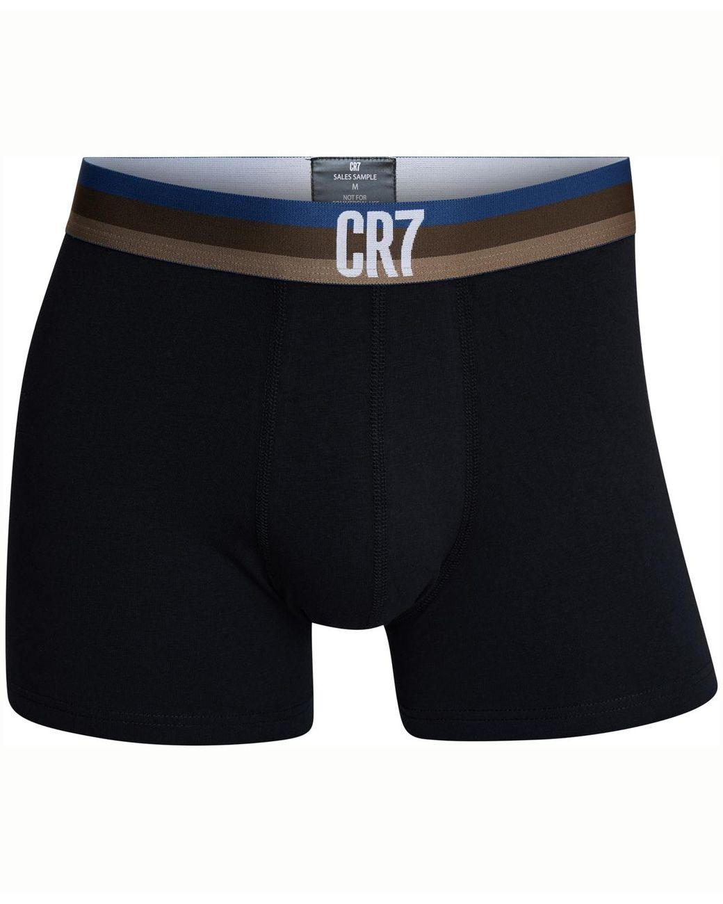 Cr7 Blue Cotton Blend Trunks for men