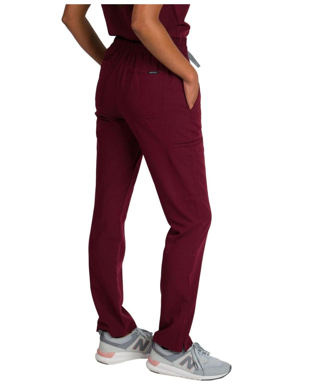Medgear Ariana Mid-rise Slim Straight Scrub Pant in Red | Lyst