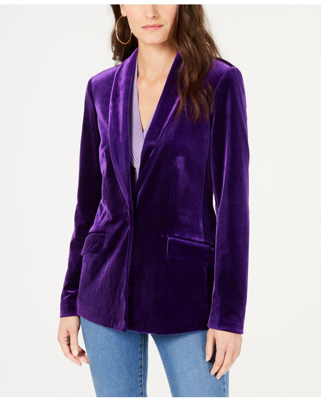 INC International Concepts I.n.c. Velvet Blazer, Created For Macy's in  Purple | Lyst