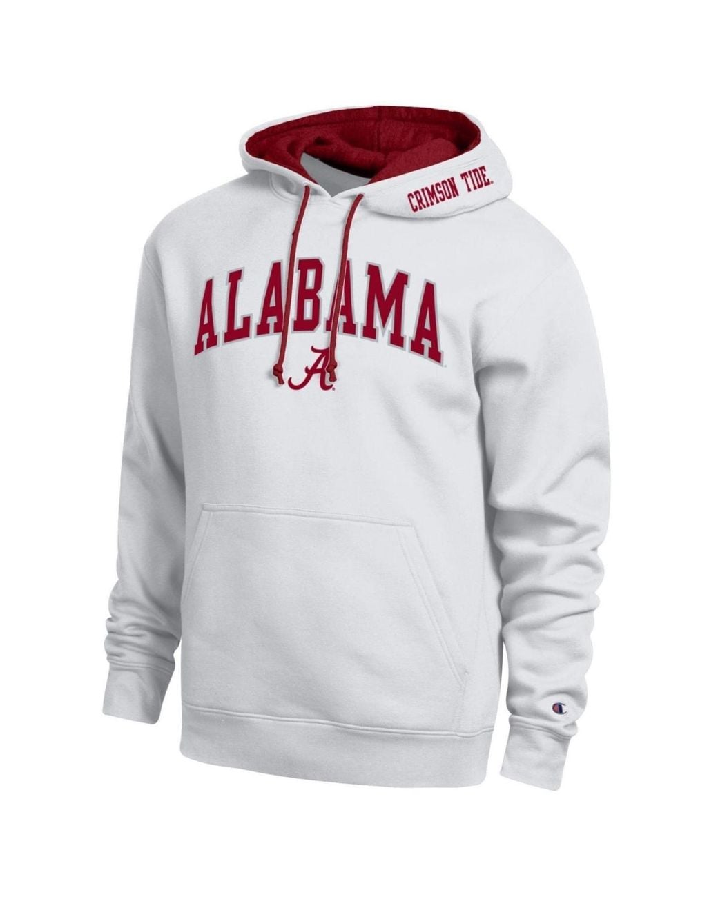 Champion Alabama Crimson Tide Arch Tackle Twill Hoodie in Gray for Men ...