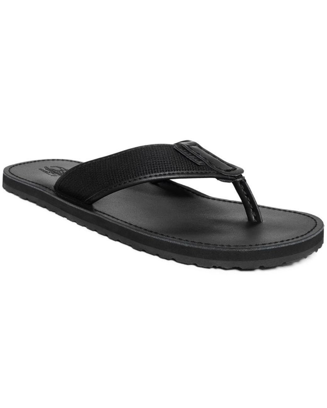 Polo Ralph Lauren Sullivan Flip Flops in Black for Men | Lyst