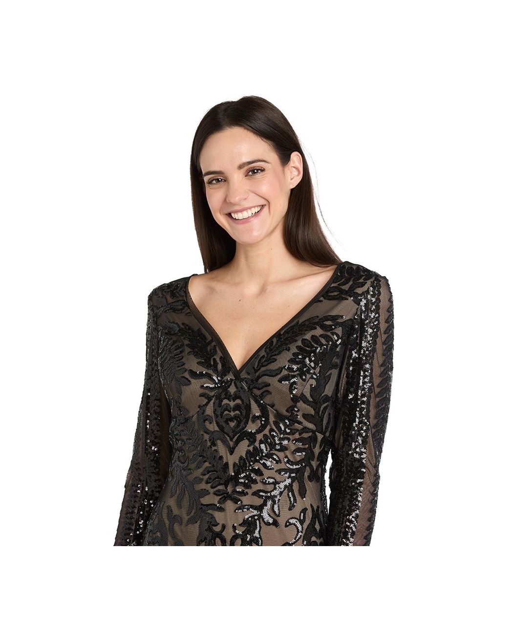 r&m richards plus size beaded v neck dress and jacket Plus Size R&M Richards Beaded Georgette Jacket Dress Navy