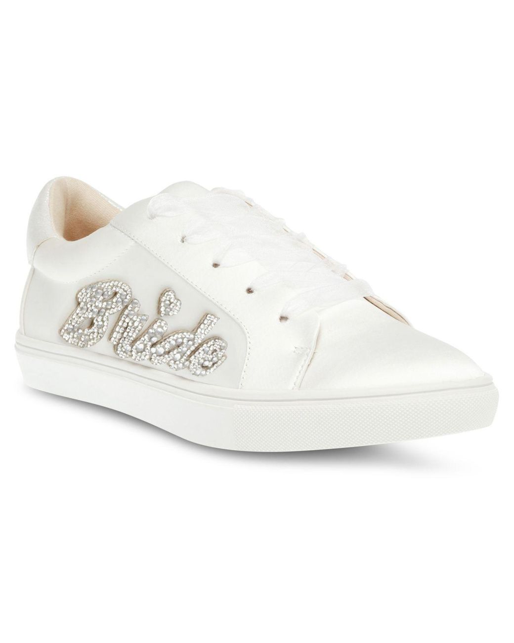 Betsey Johnson Kane Bride Lace Up Sneaker in White | Lyst