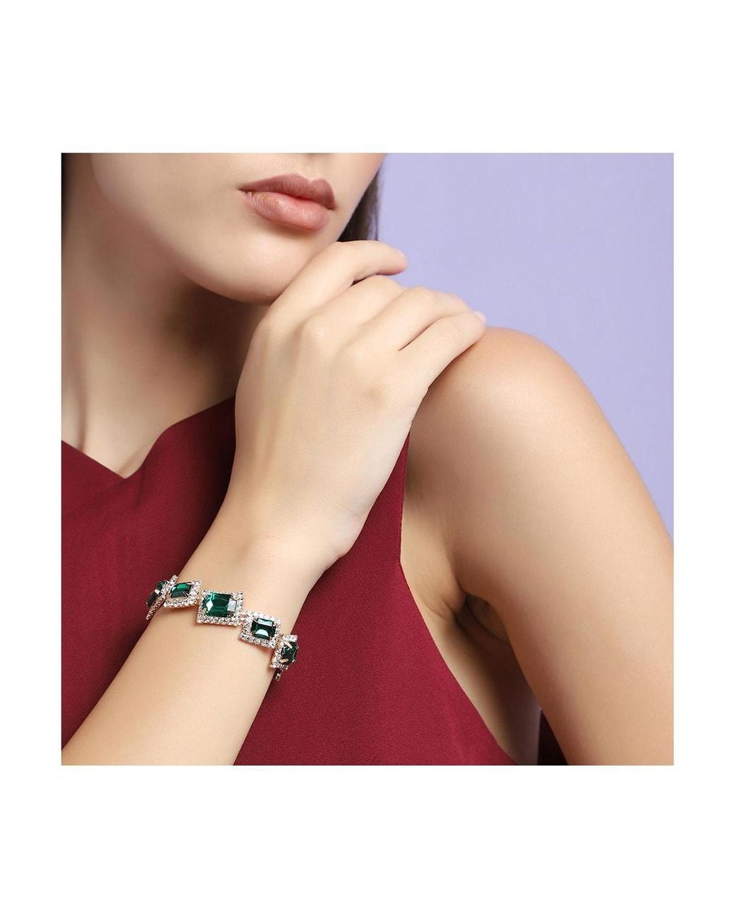 SOH White Party Stone Statement Bracelet