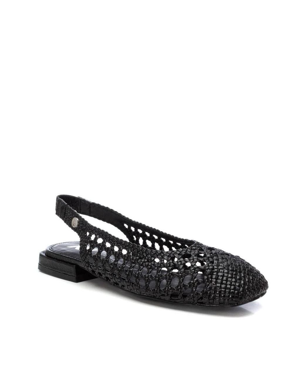 Xti Black Slingback Flats