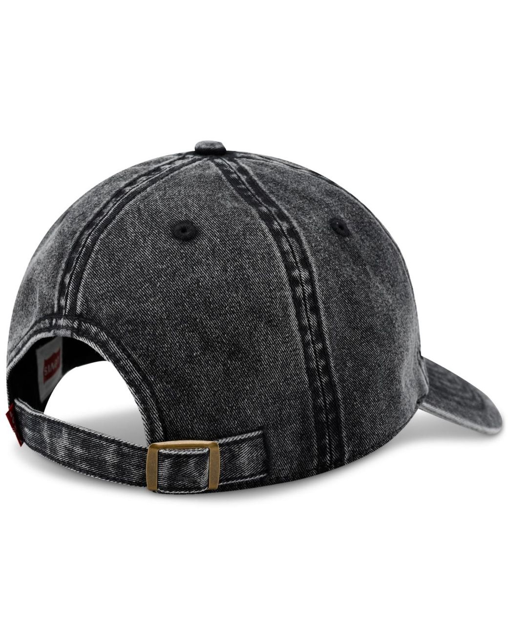 Levi's Black Snow Washed Batwing Logo Baseball Hat for men