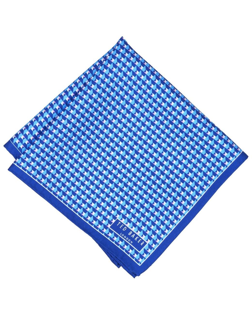 Ted Baker Blue Ted Baker Geometric Pattern Pocket Square for men