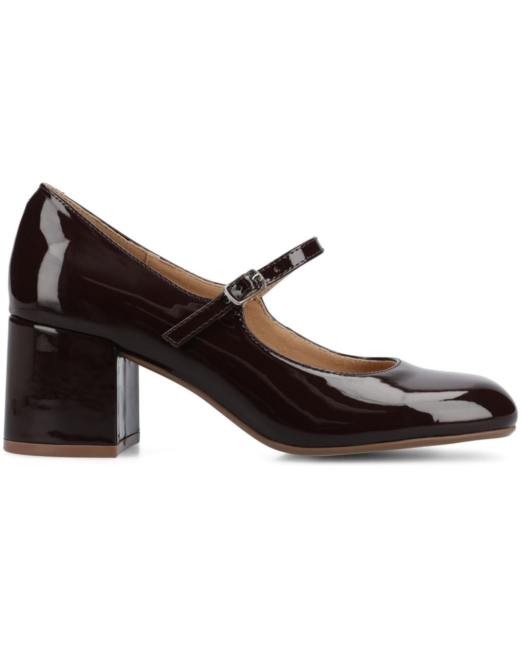 Journee Collection Black Okenna Square Toe Pumps