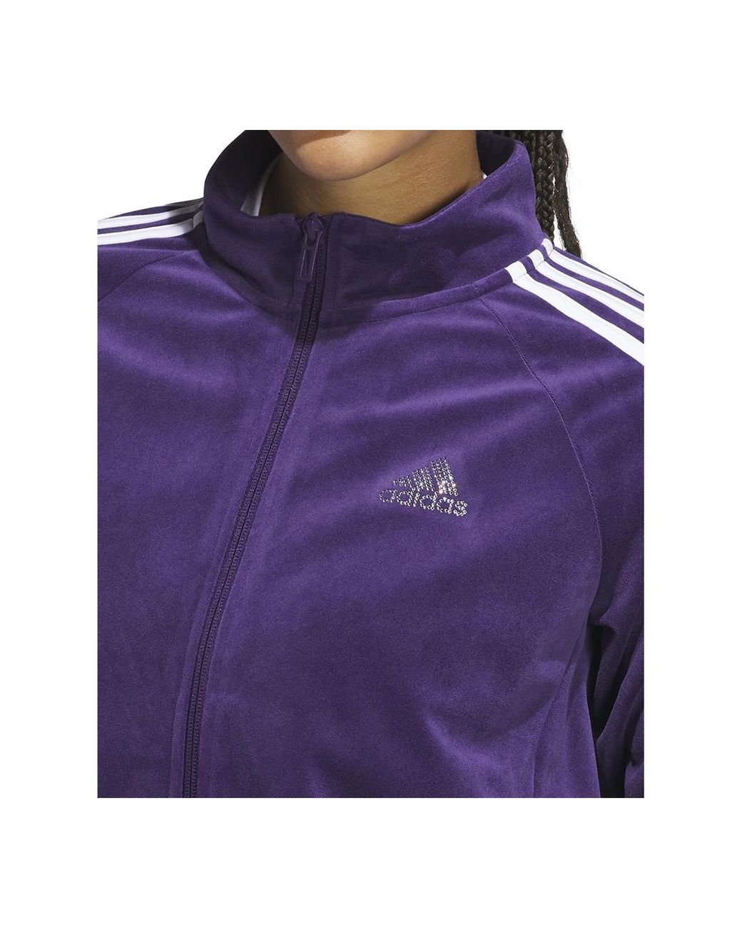 adidas Y2k Velour Glam Jacket in Purple | Lyst