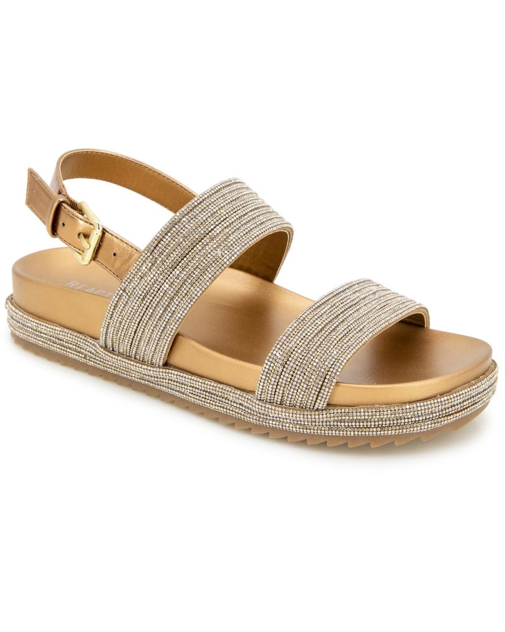 Kenneth Cole Metallic Debra Round Toe Sandals