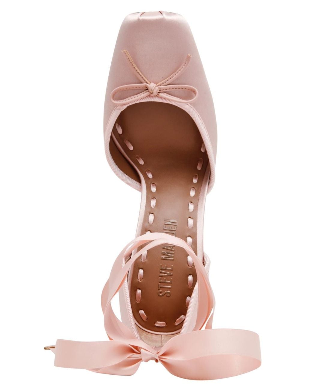 Steve Madden Larina Lace-up High-heel Ballet Pumps in Pink | Lyst