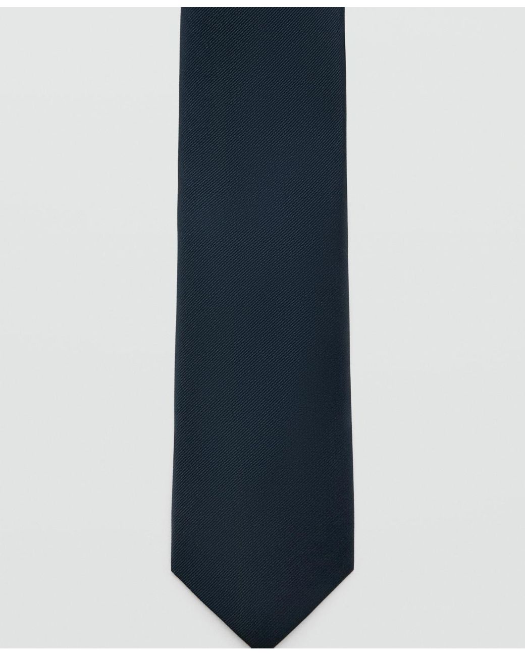 Mango White Smooth Micro-structured Tie for men