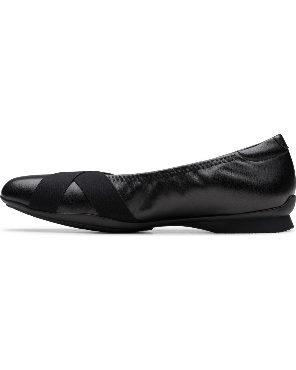 Clarks Black Jazmynn Gem Round Toe Flats