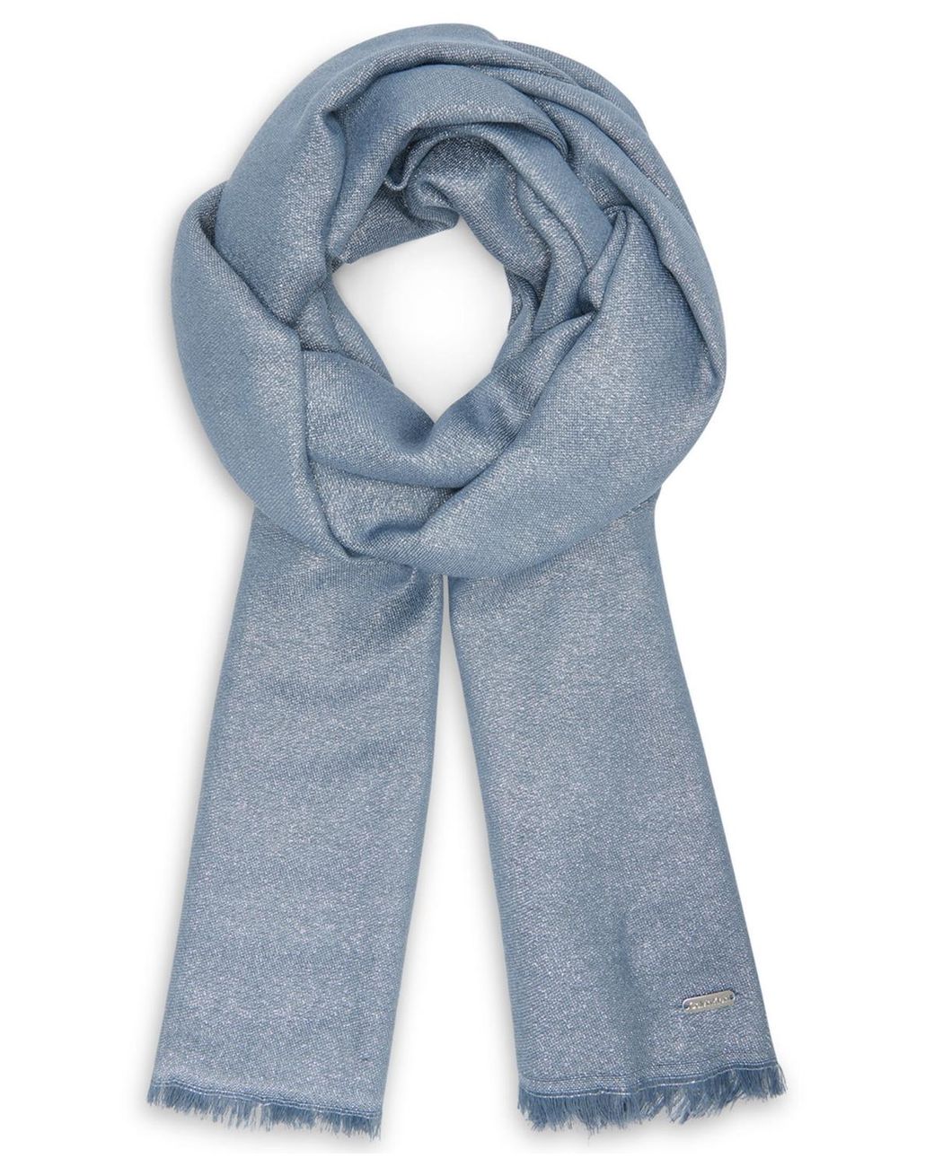 Calvin Klein Blue Lightweight Metallic Evening Wrap
