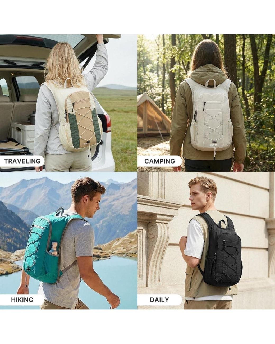 Gnuadz White 20l Camping Outdoor Packable Hiking Backpack
