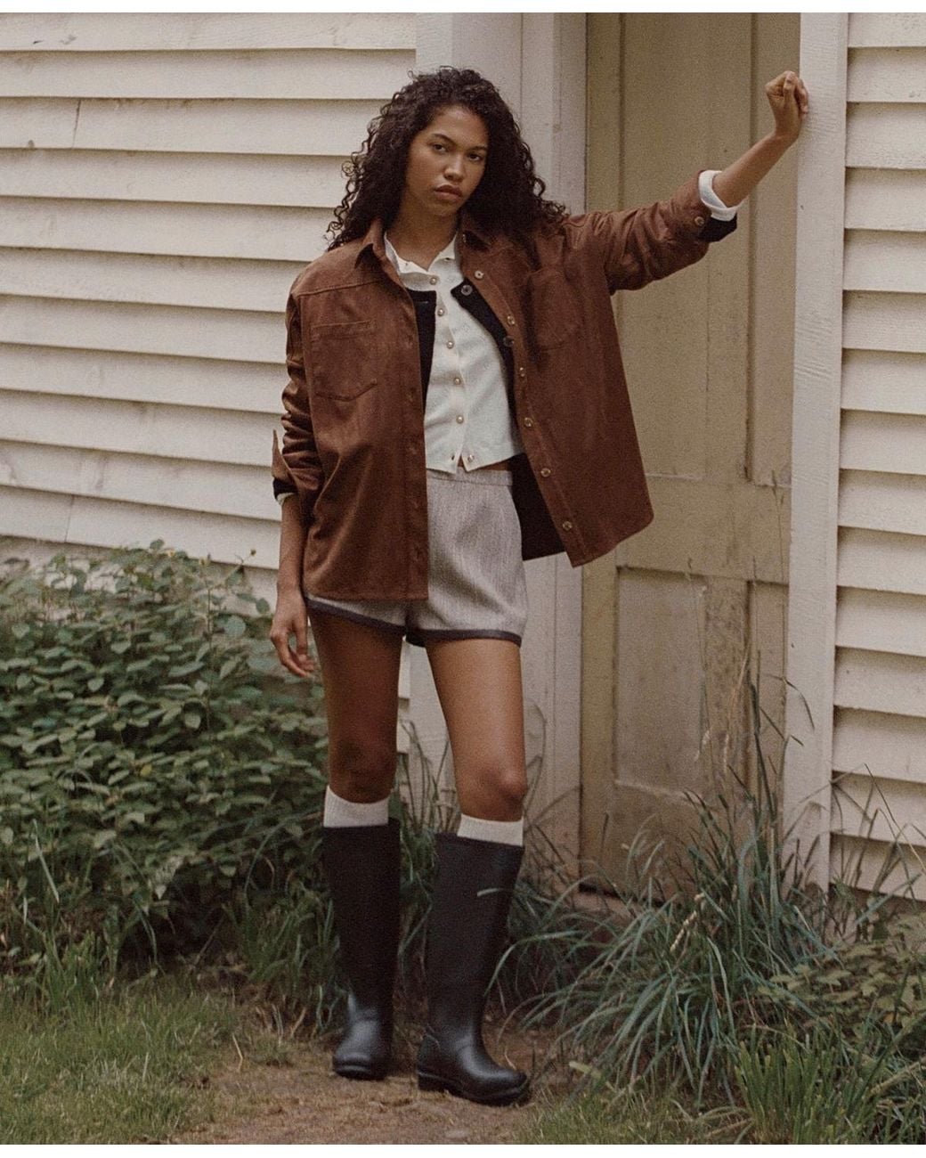 French Connection Brown Sonja Button-down Collared Shirt