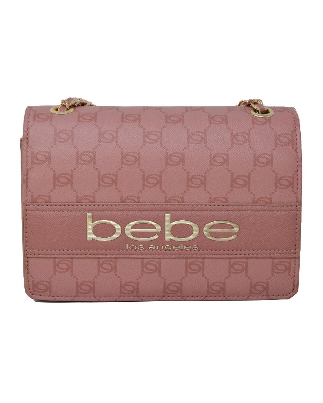 Bebe Red Serena Monogram Shoulder Bag