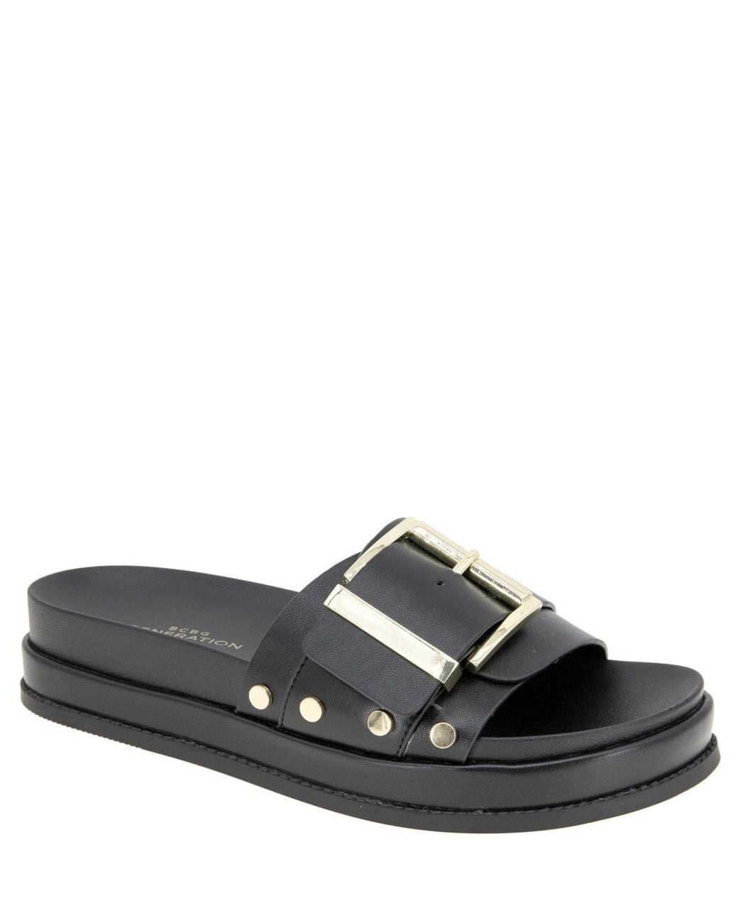 BCBGeneration Black Bonas Footbed Sandal