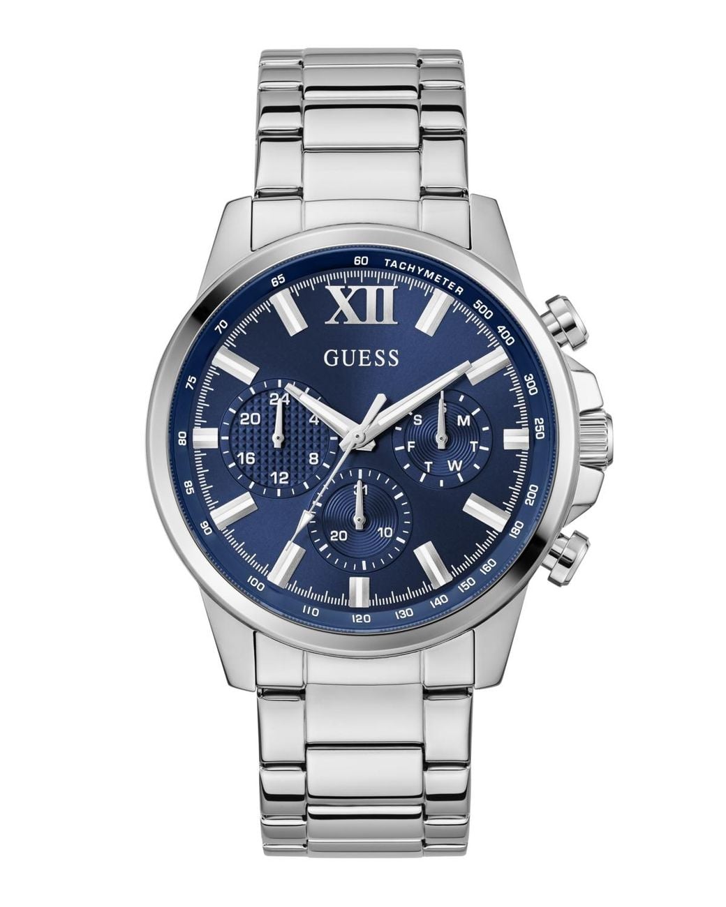 Guess Blue Multifunction Stainless Steel Watch for men