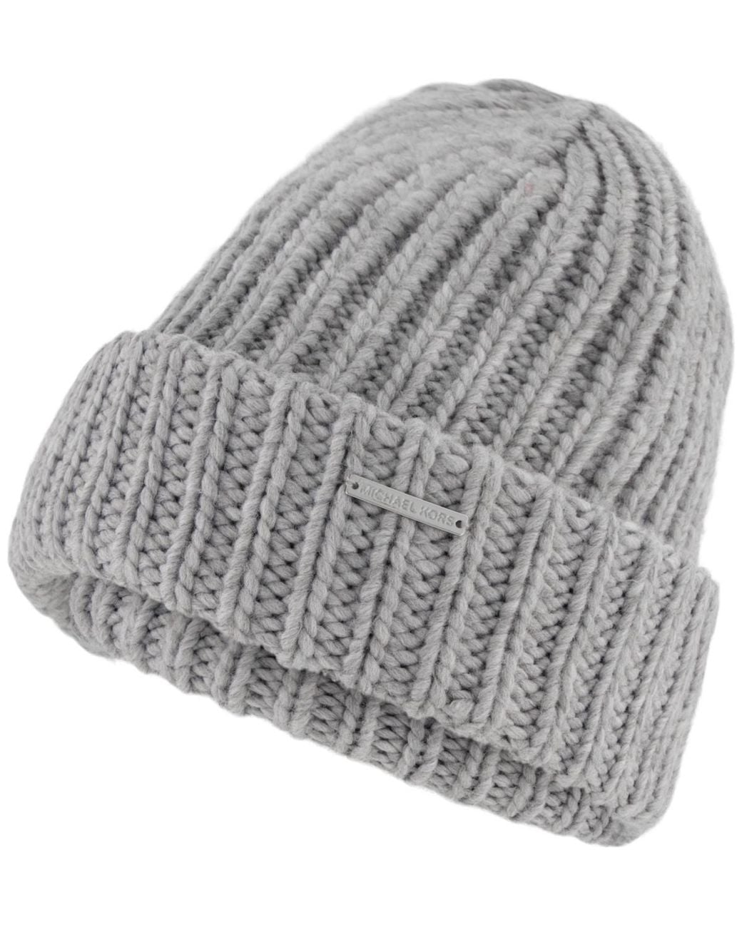 Michael Kors Gray Michael Diamond Cuff Beanie