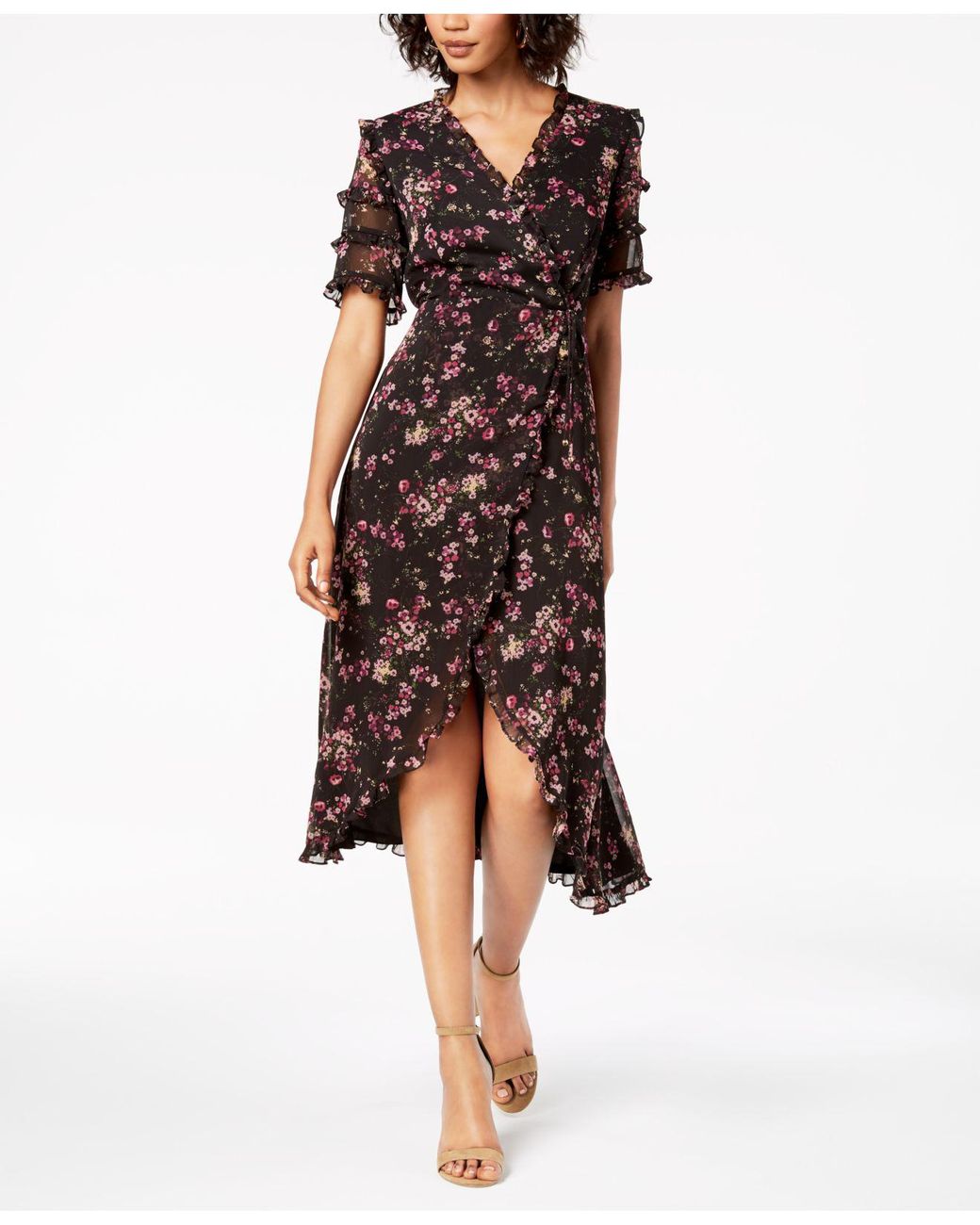 black floral dress macys