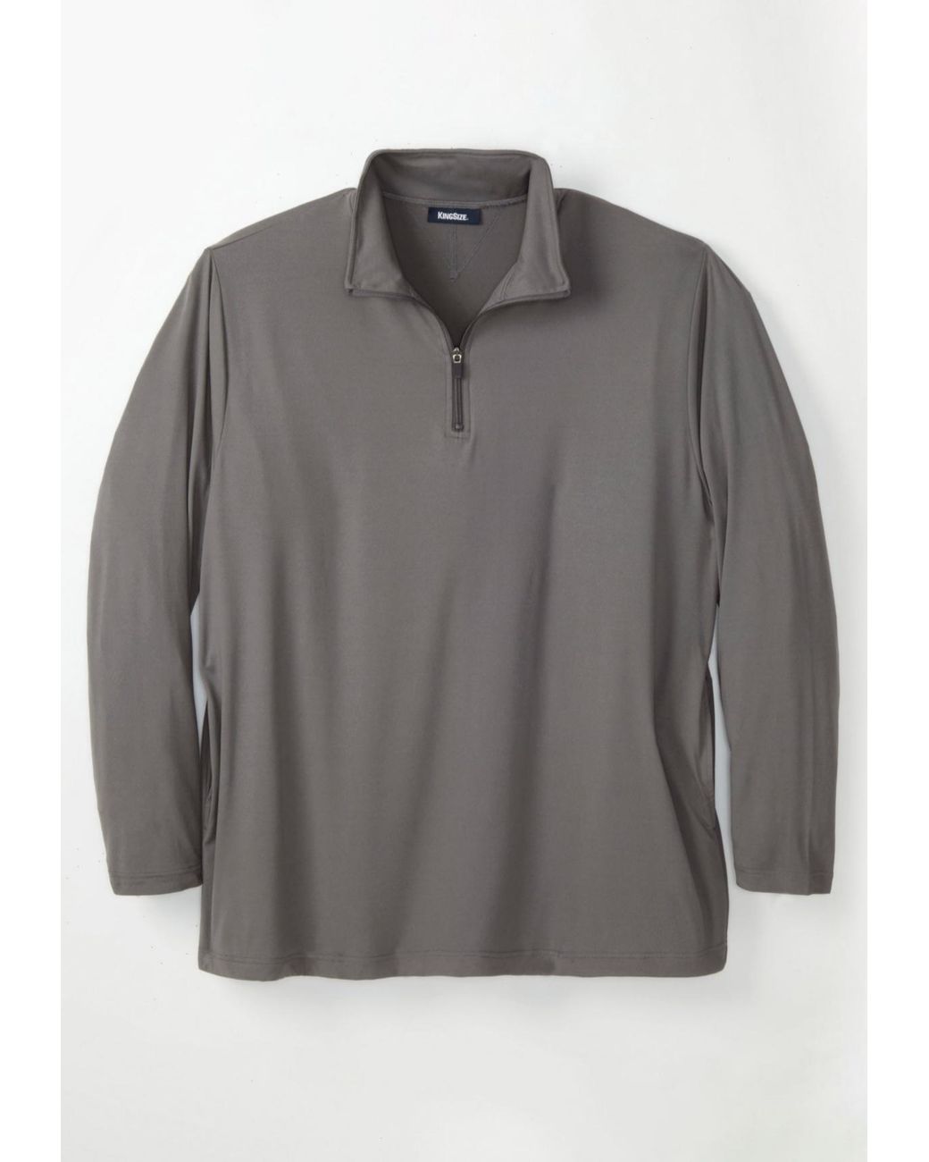 Kingsize Blue Supersoft Jersey 1/4 Zip Pullover for men
