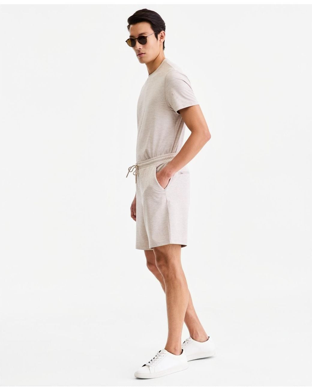 Alfani White Knit Performance Shorts for men