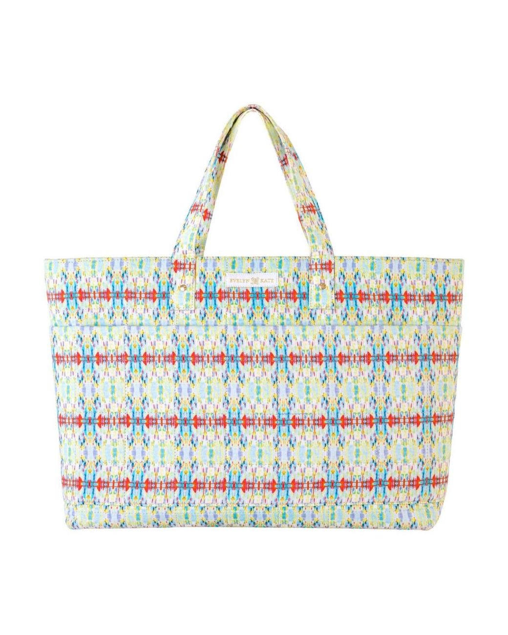 Evelyn & Kate Metallic Patterned Quilted Tote Bag