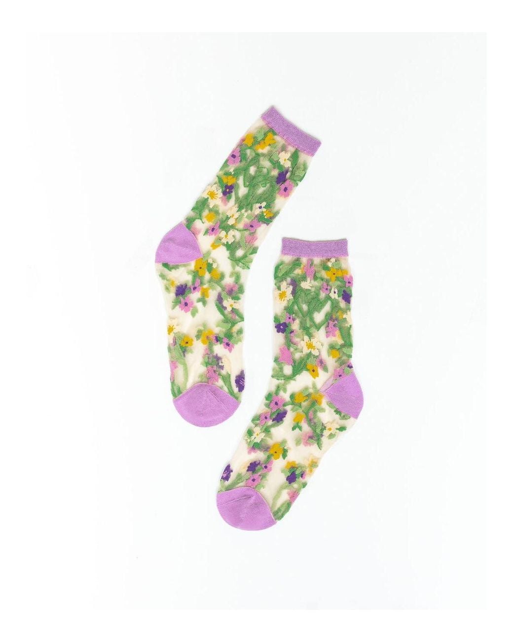 Sock Candy White Heart Sheer Sock