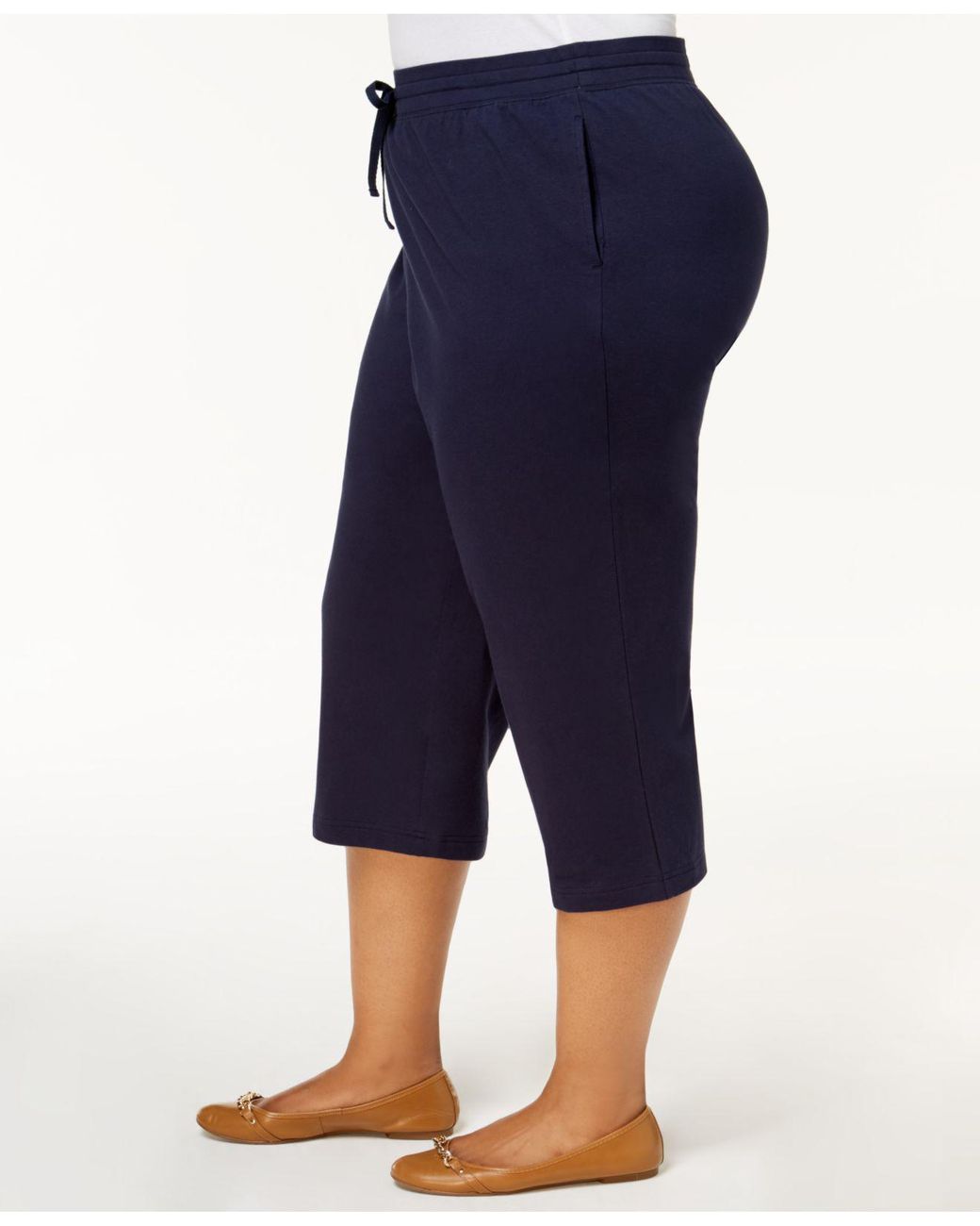 Karen Scott Plus Size Capris Pant Stonewall 18W 732998301066 on eBid United  States