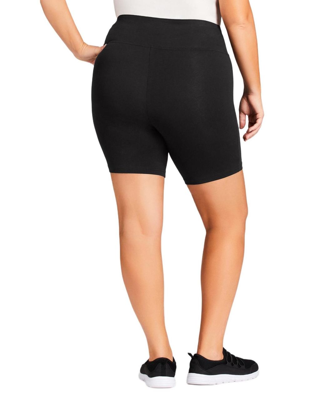 Avenue Black Plus Size Active Bike Short