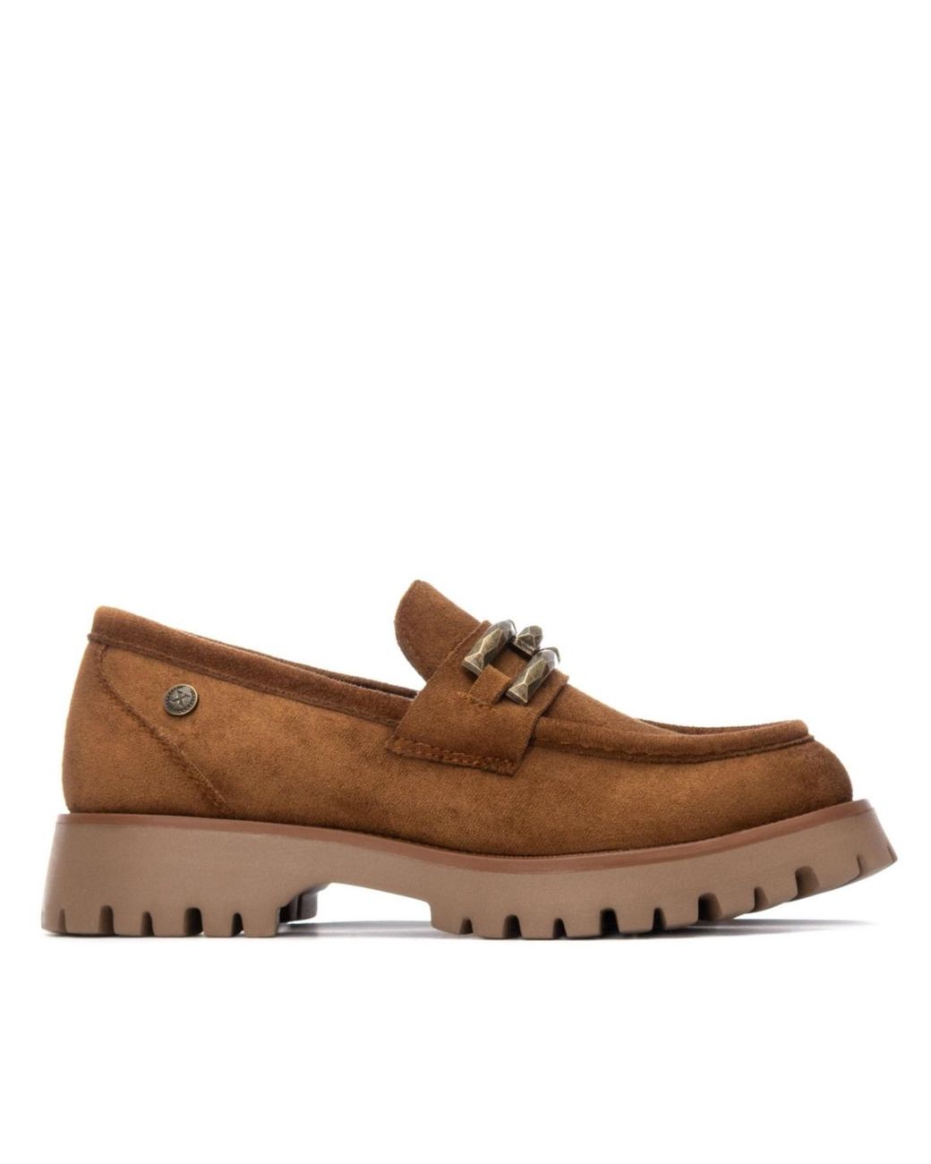 Xti Brown Suede Loafers By