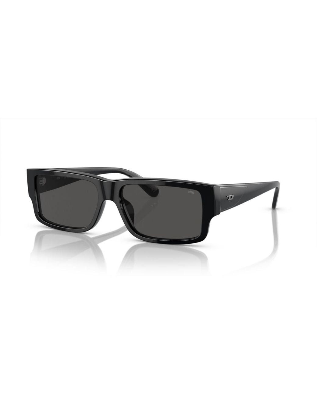 DIESEL Black Rectangle Sunglasses for men