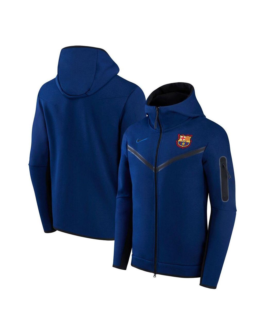 slecht Beschrijvend waterbestendig Nike Navy Barcelona Team Tech Fleece Full-zip Hoodie in Blue for Men | Lyst