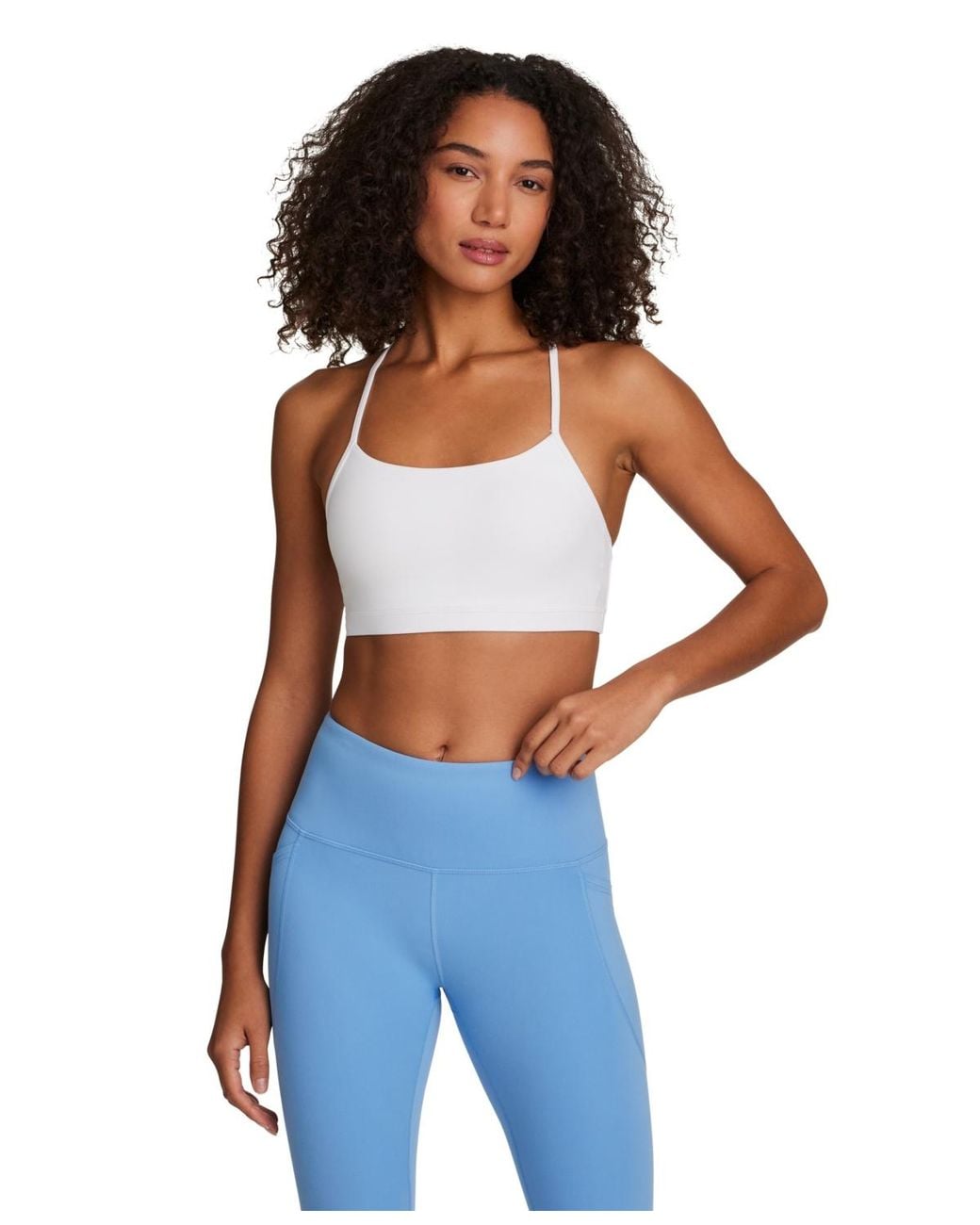 Reebok Blue Cropped Pull-on Bra