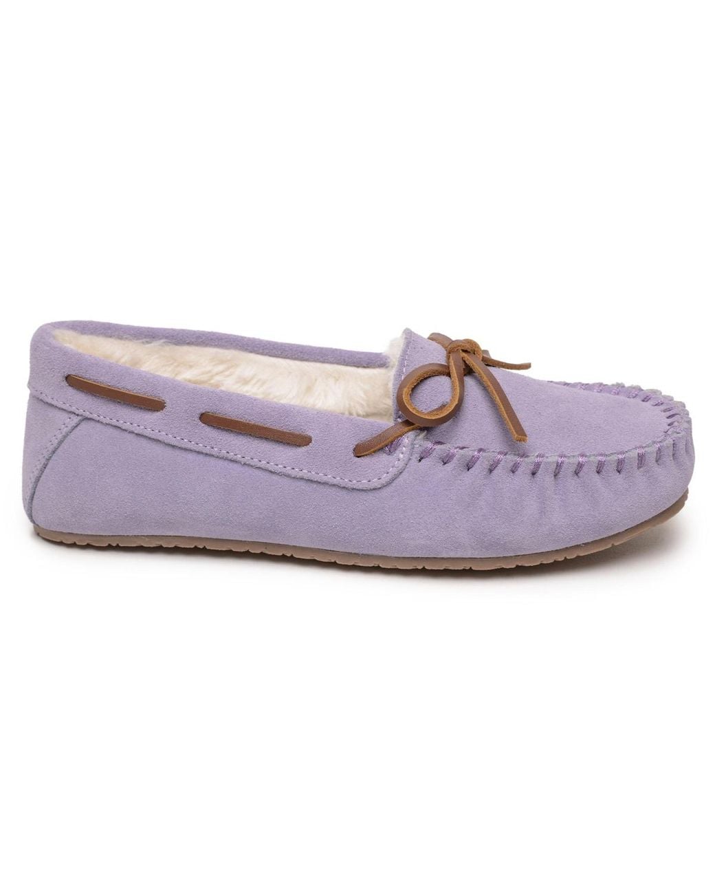 Minnetonka Purple Comfy Moc Slipper