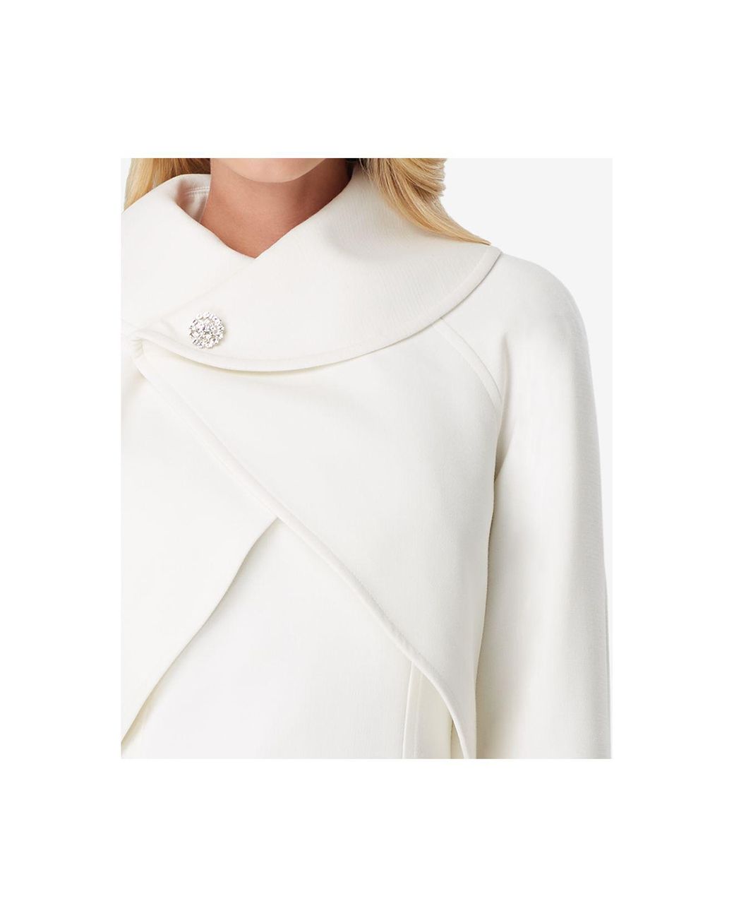 Tahari Envelope-collar Jacket & Dress Suit in White