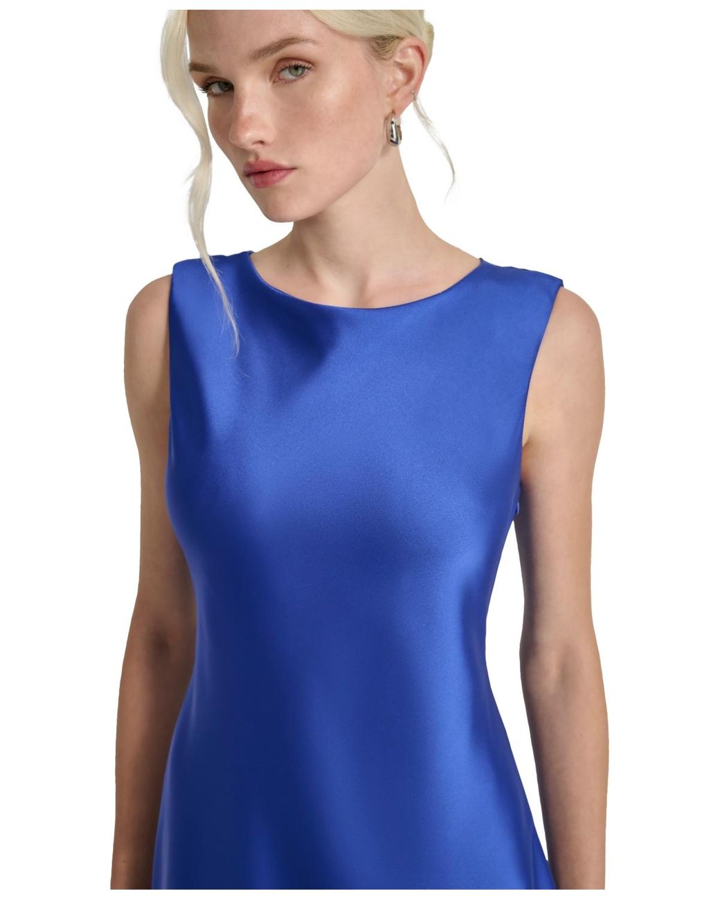 knee length dresses for ladies Donna Karan Women's Sleeveless A-Line Dress - Vapor