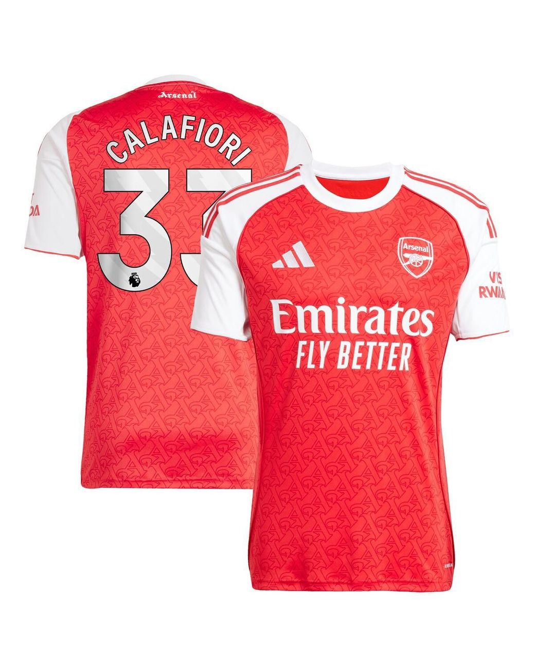 adidas Riccardo Calafiori Arsenal 2025/26 Home Replica Player Jersey in ...