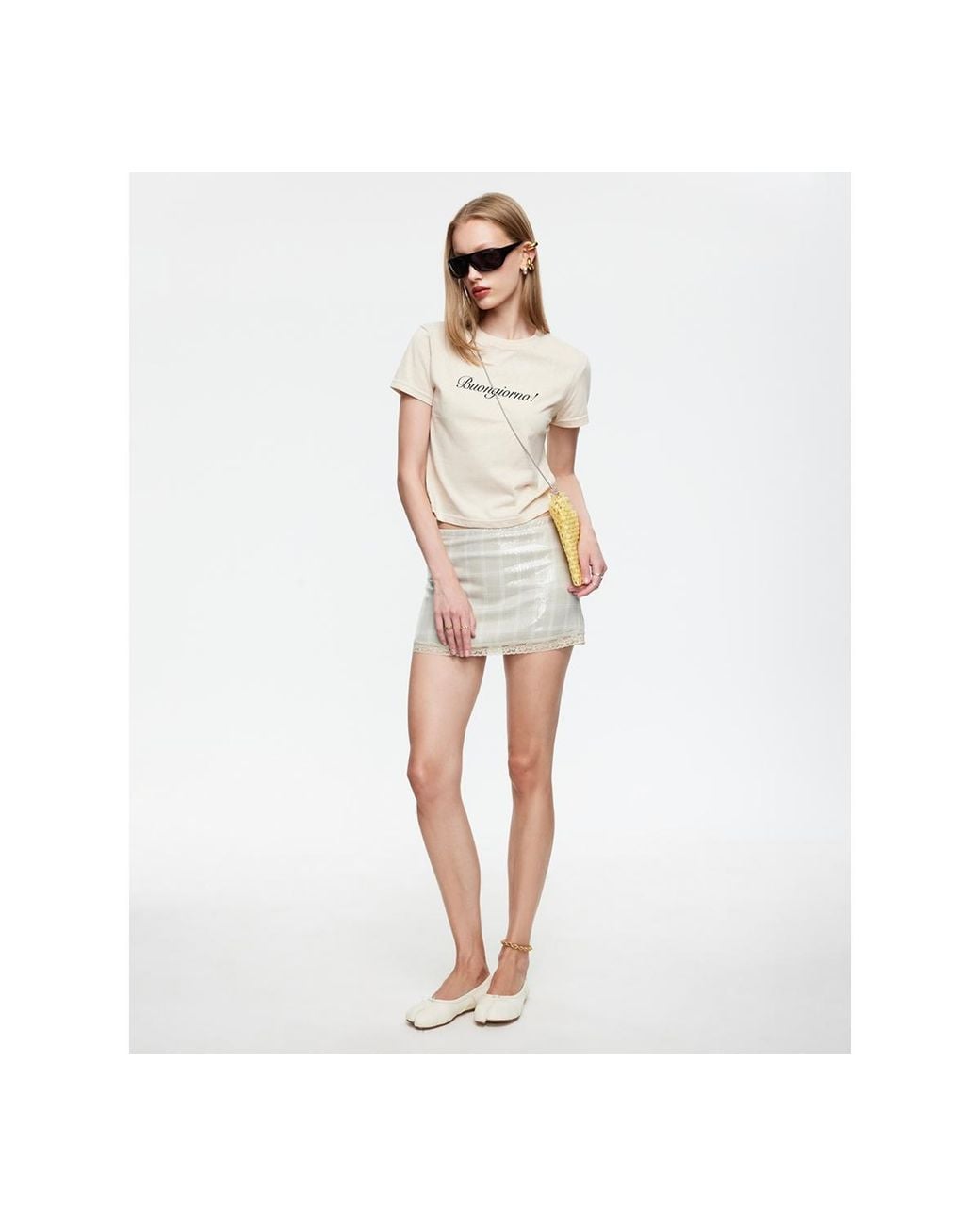 Lioness White First Light Mini Skirt