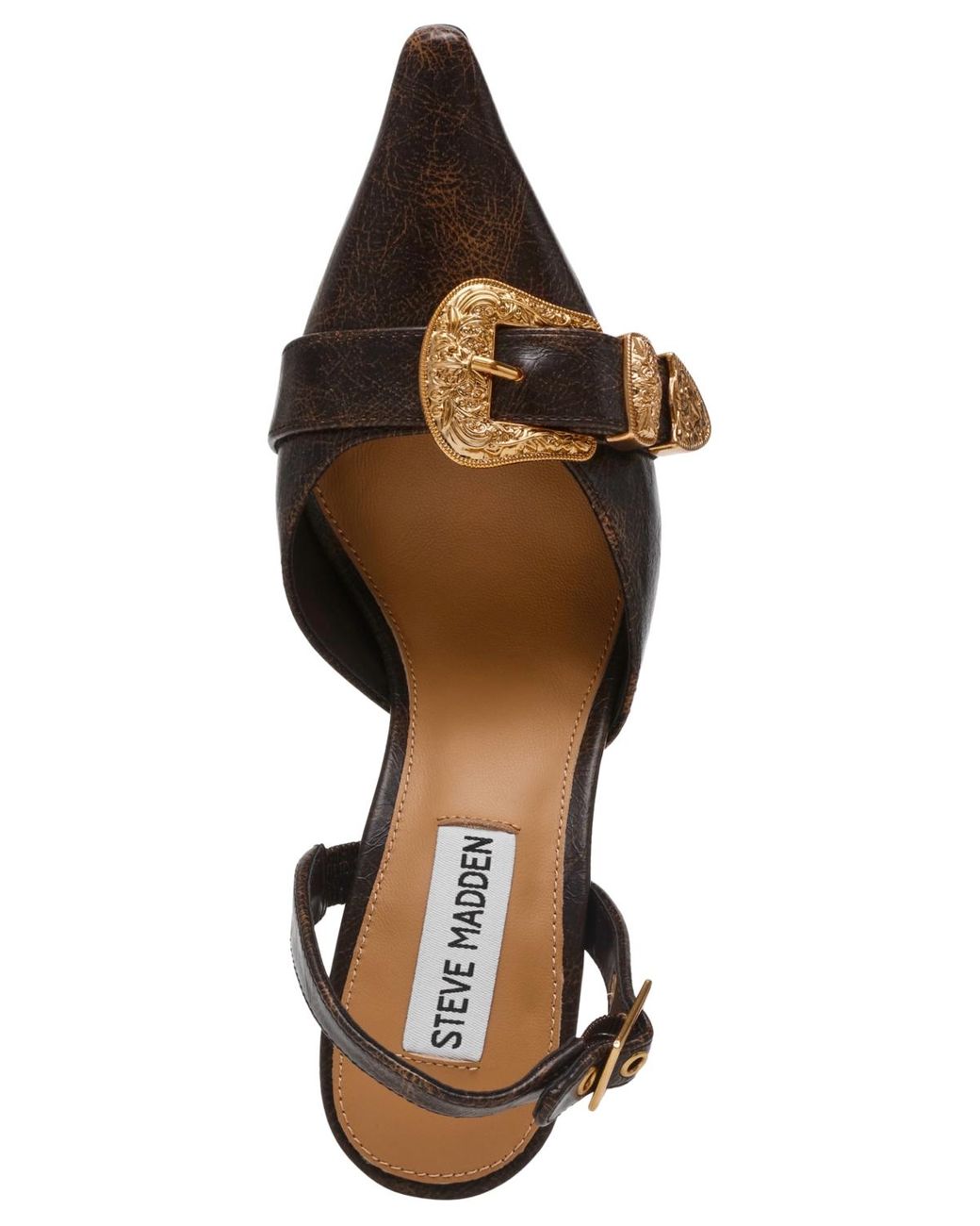 Steve Madden Delilah Buckle Slingback Pumps in Metallic | Lyst
