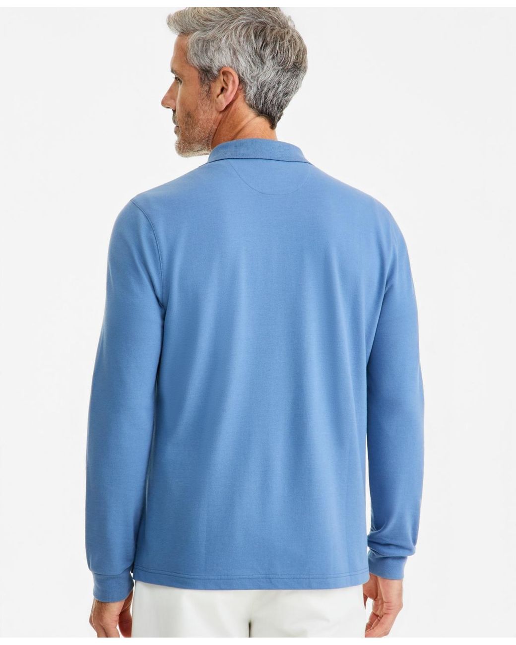 Club Room Blue Solid Stretch Polo for men