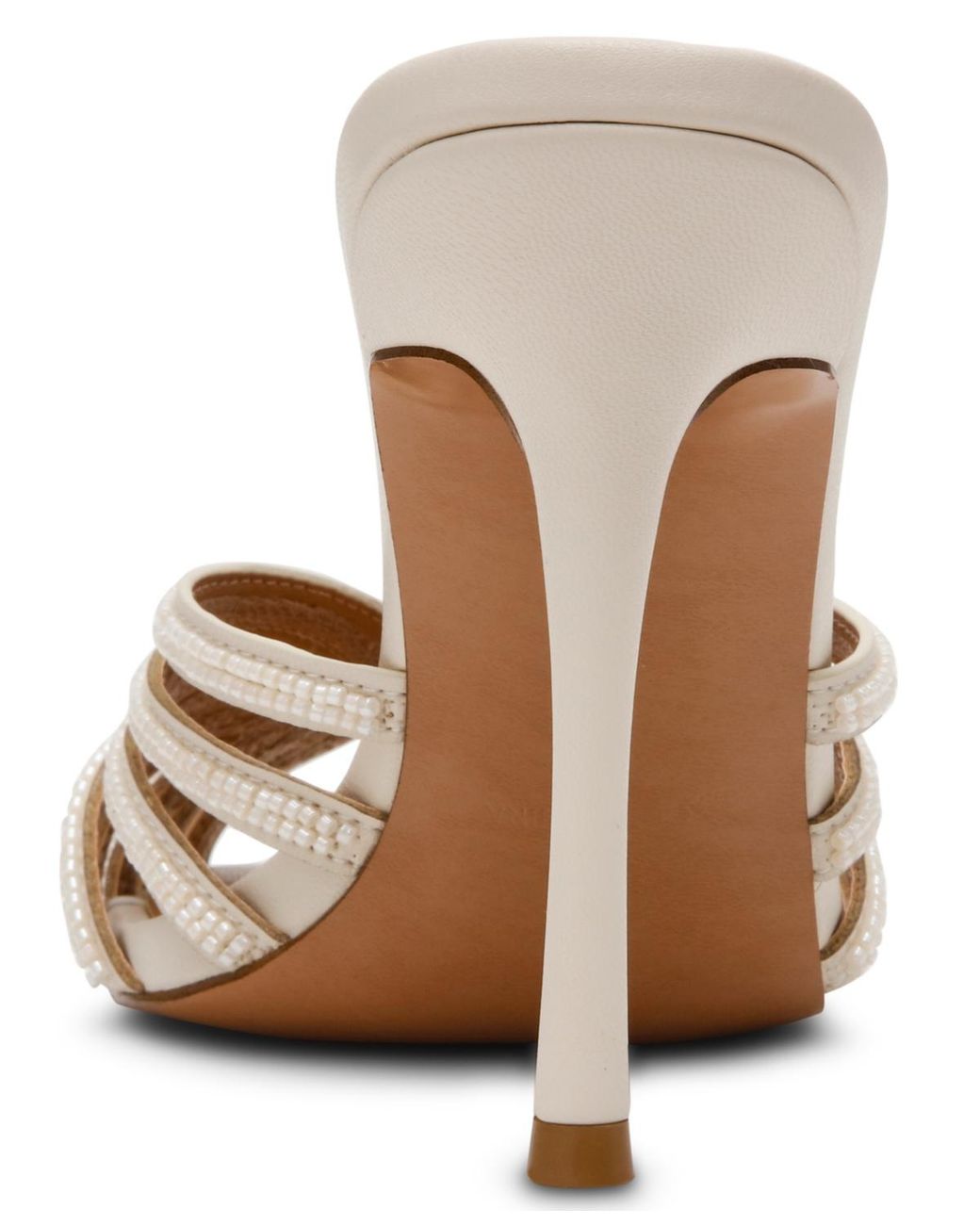 Steve Madden White Petra Rhinestone Stiletto Heel Dress Sandals