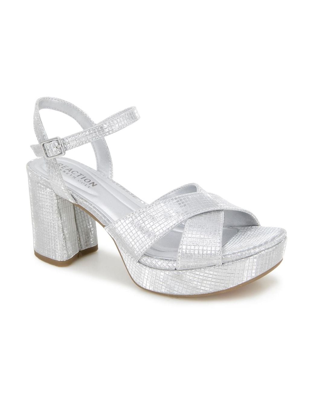 Kenneth Cole White Reeva Platform Sandals
