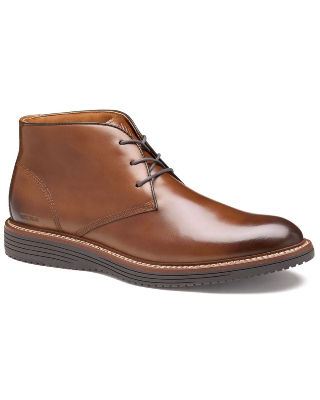 Johnston & Murphy Brown Upton Chukka Round Toe Boots for men