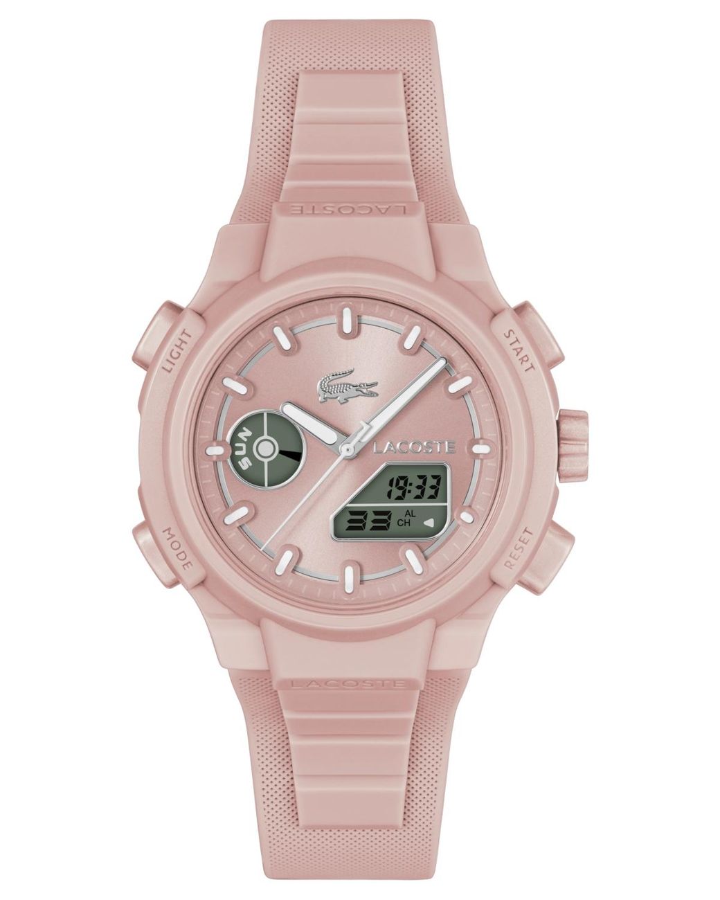 Lacoste Pink Lc33 Silicone Strap Watch