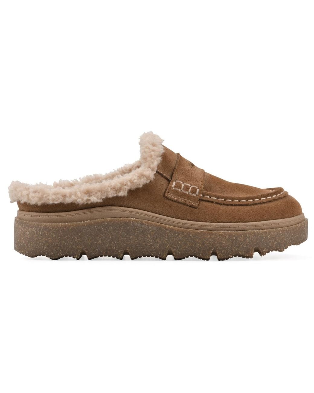 White Mountain Brown Vayva Platform Mule Clogs