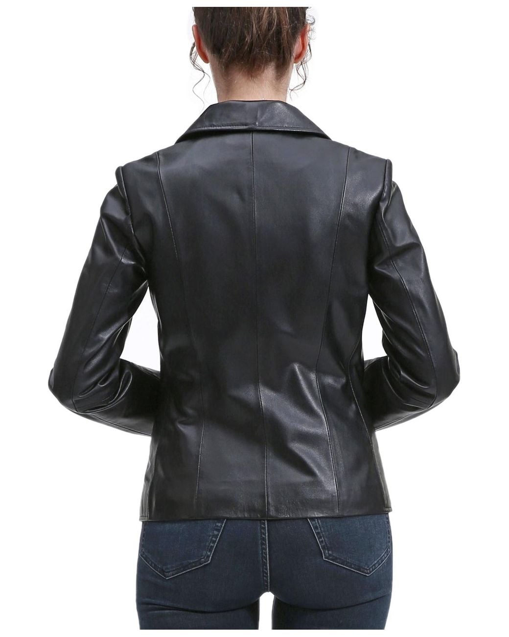 BGSD Black Norah Leather Blazer Jacket
