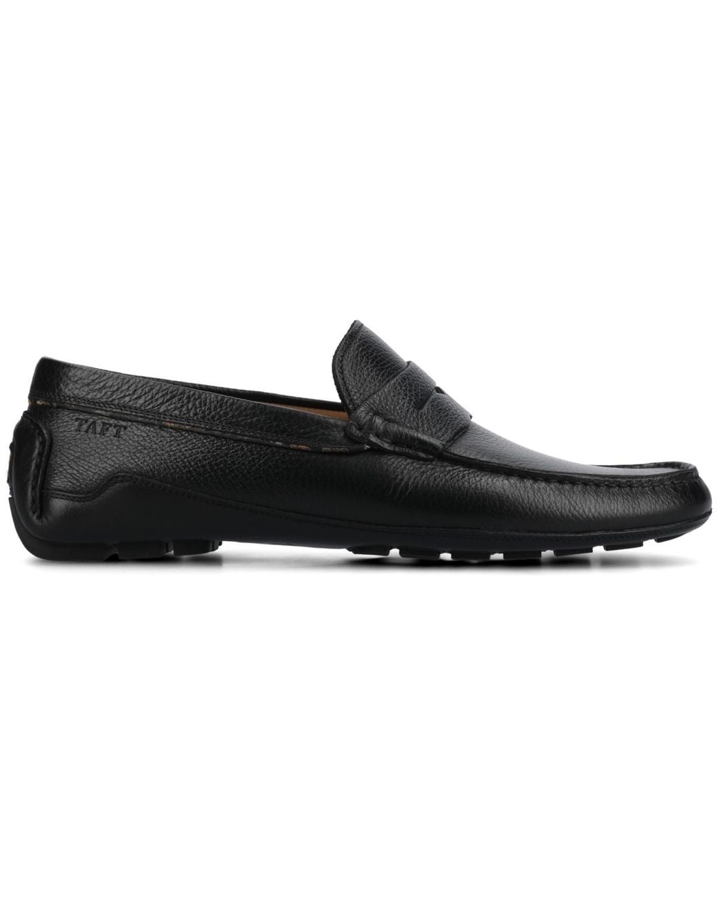 Taft Black Luke Driver Moc Loafers for men