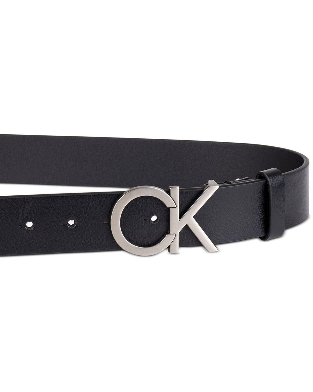 leather ck buckle belt